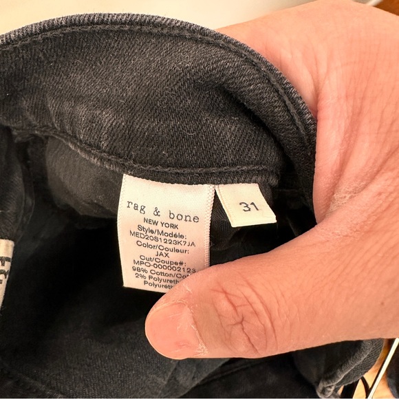 Men rag & bone slim fit jeans with slits size 31 - Picture 3 of 6